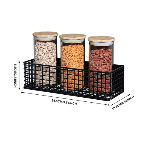 Magnetic Spice Rack Iron24.5x10.5cm White or Black 2