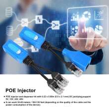 2pcs RJ45 POE Adapter Connectors Power Cable Kit for Network Extension