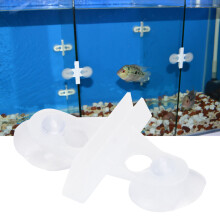 40PCS PVC Aquarium Separator Clips for 5-6mm Glass, White
