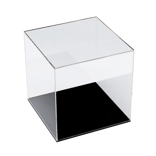 Clear Acrylic Display Box 15x15x15cm Stackable Storage Cube for Collectibles and Organizing