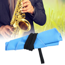 Panno di pulizia blu per sassofono piccolo, 31x15cm