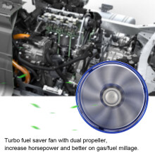 Car Air Intake Turbonator Dual Fan Super Charger Fuel Saver Aluminum Alloy, 7.5cm