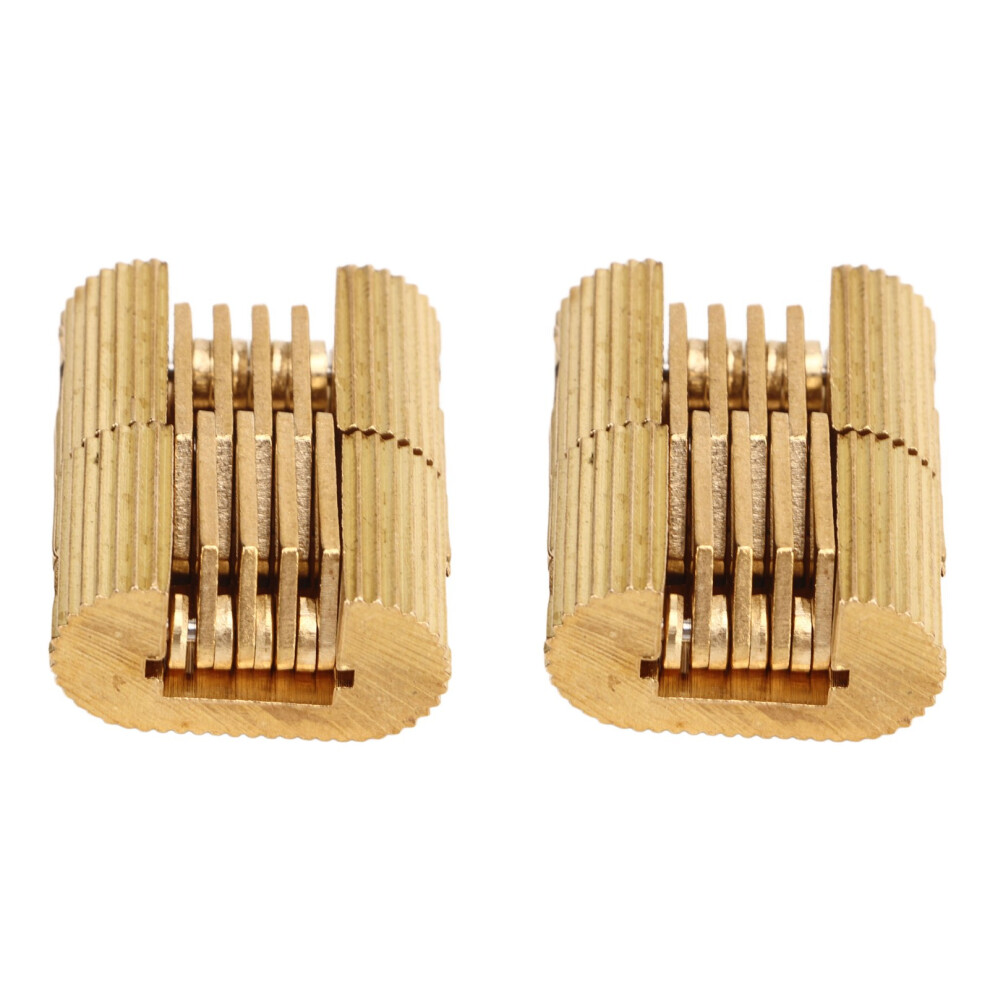 2Pcs Copper Hidden Hinges 180 Opening For Cabinets & Gift Boxes 4971389467035