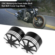 Schwarze CNC-Motorrad-Achse Schädel-Mutternabdeckung Frontbolzen-Zubehör