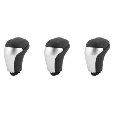 3X Car Automatic Gear Shift Knob Shifter Lever for Land Prado 150 2018 2019 2020 Silver