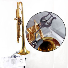 2X Trumpet Sheet Music Clip Lyre Sheet Music Clamp- Holder Metal Plating for Trumpet Trombone Tool