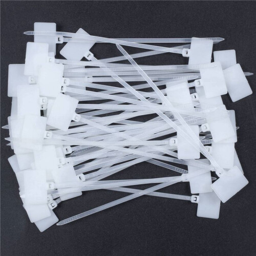 500Pcs Nylon Cable Tie Label Self-Locking Network Zipper Trim Wrap Ring  Label 2