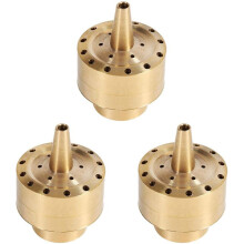 3X Fountain Nozzle Heads,Brass Column Multi Direction Jet Pond Fountain Water Spray Sprinkler Garden(3/4 Inch)