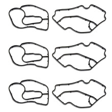 6 Sztuk Czarna Gumowa Uszczelka Obudowy Filtra Oleju Pasuje do ML320 ML350 R320 Sprinter 6421840080 6421801410