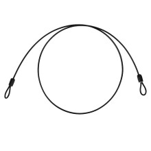 Steel Wire Bicycle Lock 100cm Black with Plastic Cover for Security
