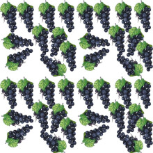 40 Bunches of Artificial Black Grapes Fake Fruit Home House Kitchen Party Wedding Decoration Photography
