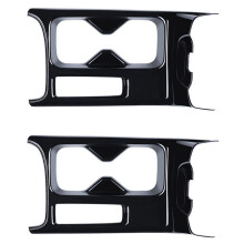 2X Car Glossy Black Center Console Water Cup Holder Decoration Cover Trim Stickers for HRV Vezel 2021 2022 LHD