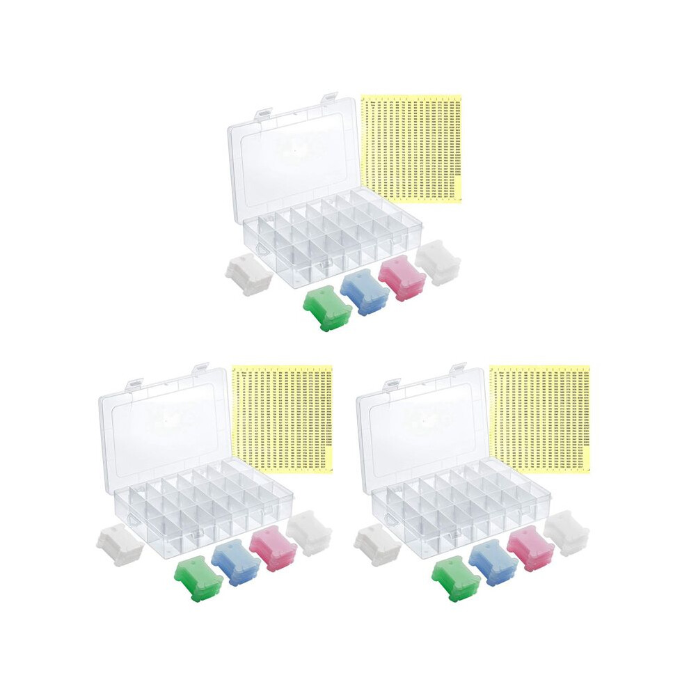 456Pcs Stitch Accessories Including Embroidery Thread Bobbins Stitch Organizer Box And Floss Number Sticker 6032695542965