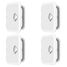 4X Duurzame Inspectieluikafdekking Accessoires voor Maritieme Toegang Enkele Handgreep Anti-Ultraviolet Bootdekplaat Jacht 270X375Mm