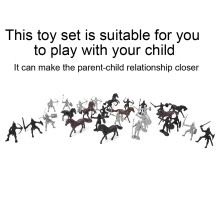 Children's Medieval Soldier Model Toy, 5-7cm Plastic DIY Static Figurine