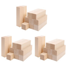 GroßE SchnitzholzblöCke (30-Packungen) 4 X 1 X 1 Zoll Unfertiges Lindenholz Projekt Bastelset DIY Hobby Satz für AnfäNger