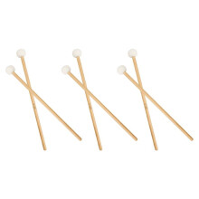 6 Pieces Double Drum Cymbal Gong Mallet Soft Hammer Sticks Mallets Rods Hammer 385mm