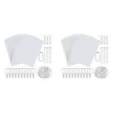2X Shrinky Art Paper Heat Shrink Sheet Plastic Kit Hole Punch Keychains Pencils DIY Drawing Art Supply