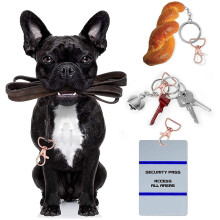 70Pcs Swivel Clasps Lanyard Snap Hooks Keychain Clip Hook Lobster Claw Clasp Metal Hook Clasp with D Rings Rose Gold