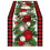 4X Linho Vermelho e Preto Xadrez Xadrez Corredor de Mesa de Natal 72 Polegadas Longa Sazonal Inverno DecoraçãO de Mesa de Natal 2