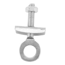 6 Pcs Silver Tone Metal Diamond Back Burly Donut Chain Tensioner