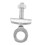6 St Silver Tone Metal Diamond Back Burly Donut Chain SträCkare 1