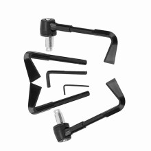CNC Motorcycle Handguard with Brake Levers Black - Handlebar Guard for Bikes