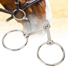 Horse Snaffle Bit Hollow Jointed Mouth Equestrian Gear Iron Horse Ring 5inch