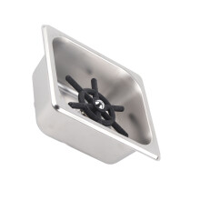 Automatic Stainless Steel Cup Washer Cleaner Glass Rinser for Hotel Bar 17.5x16.2x6.5cm