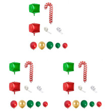 3X Kerst Ballon Boog Groen Goud Rood Doos Snoep Ballonnen Guirlande Kegel Explosie Ster Folie Ballonnen Kerstversiering