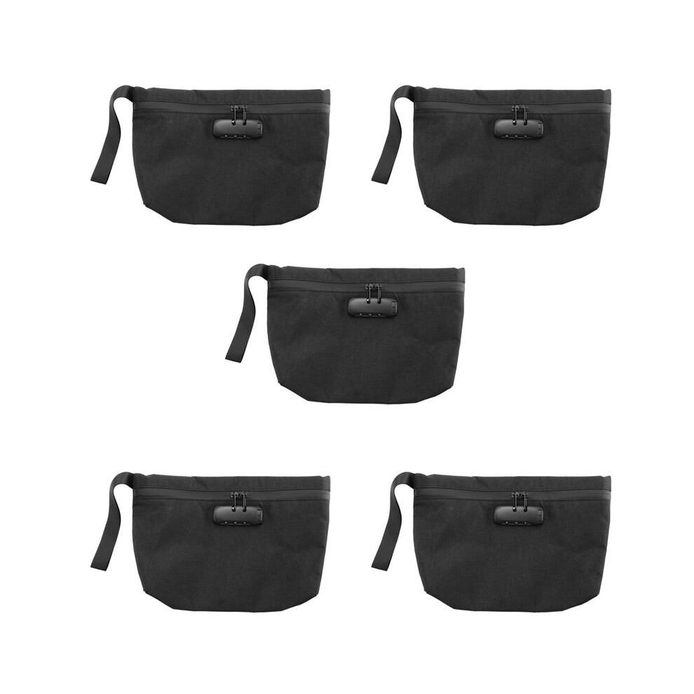 5X Money Bag With Lock,11X7.5in Money Pouch For Travel Storage, Smell Proof Bag With Zipper For Cash, Bank Deposits 6031917131536