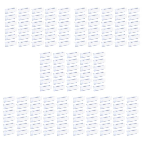 Wire Shelf Label Holders, 150 Pack Plastic Wire Shelf Label Clips with Label Paper Removable Wire Rack Label Holder