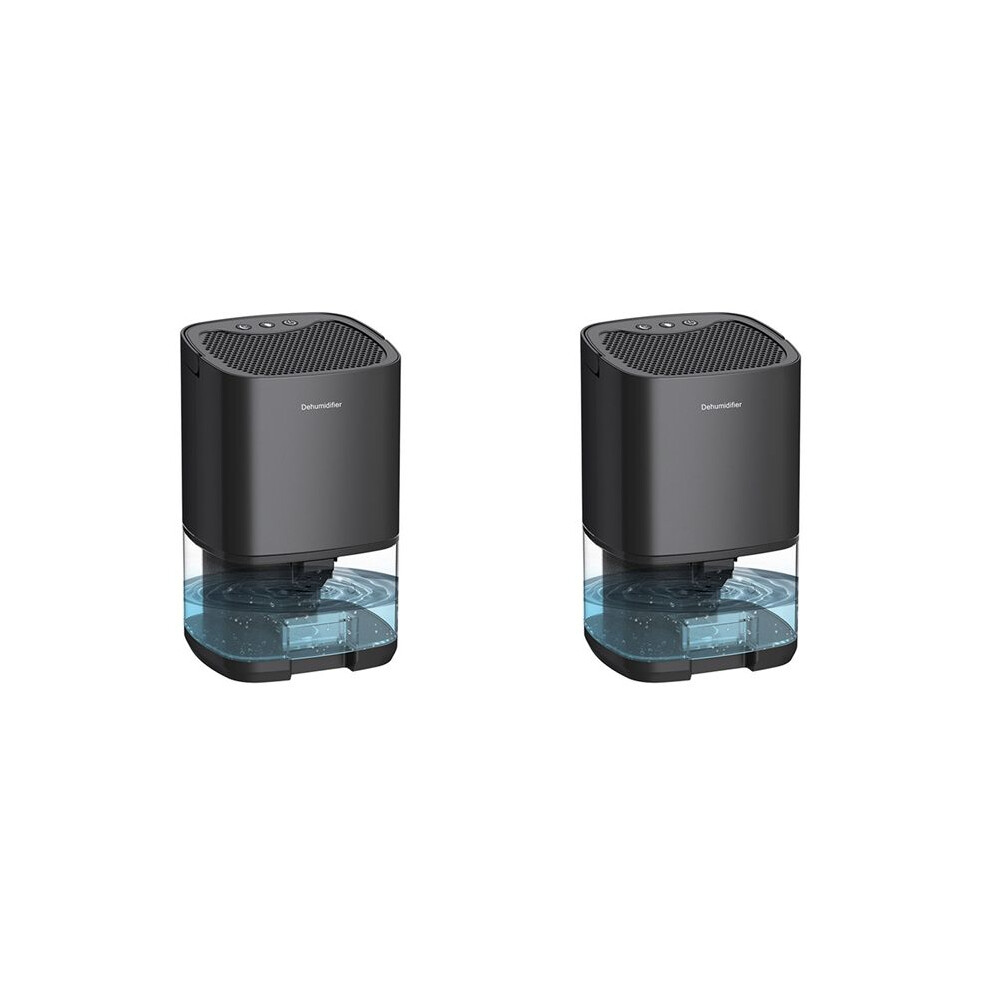 2X Dehumidifier And Air Purifier 2 In 1 For Home For Room For Kitchen, Mute Moisture Absorbers Air Dryer Eu Plug Black 6032381192900