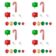 4X Christmas Balloon Arch Green Gold Red Box Candy Balloons Garland Cone Explosion Star Balloons Christmas Decoration