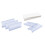 Wire Shelf Label Holders, 150 Pack Plastic Wire Shelf Label Clips with Label Paper Removable Wire Rack Label Holder 3