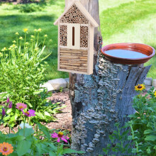 Bienenhaus aus Holz für draußen Unterstand für Garten-Nistkasten handgefertigtes Ornament