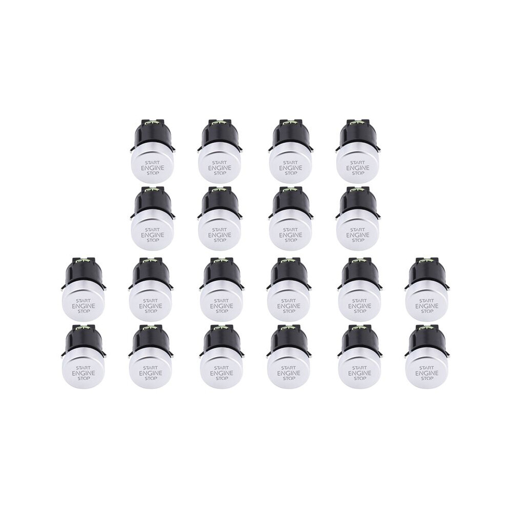 20X Car Engine Start Stop Button For 2008-2016 Sharan 2011-2016 7N 5N0959839 5N0 959 839 Black/Silver 6034064147696
