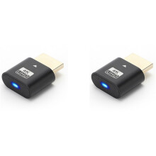 2X -Compatible 4K Dummy Plug with LED Light for Cards, Desktop/Laptop Vistual Display Adapter C