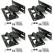 4X Strong Universal Surround Speaker Wall Mount Ceiling Bracket Loudspeaker Wall Mounted Holder Tilt Rotate 60Kg 132Lbs