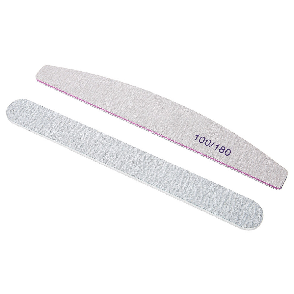 Grey 5Pcs Nail Buffing Accessories Durable Files &