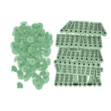 Animal ID Tag 1-100 Plastic Livestock Ear Tag for Goat Sheep Pig Green Colour