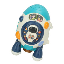 Portable Space Musical Rocket Toy for Kids, 19 Keys, Blue