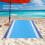 Waterproof Foldable Picnic Mat 200x210cm Oversized Blue/White Stripes 5