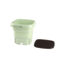 Portable Folding Mini Washing Machine, Green, 2.8L