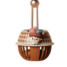 Přenosný ventilátor bez lopatek s roztomilým kresleným designem, 73x73x65cm, 96g, 3 rychlosti, nastavitelné, s dobíjením přes USB, pro