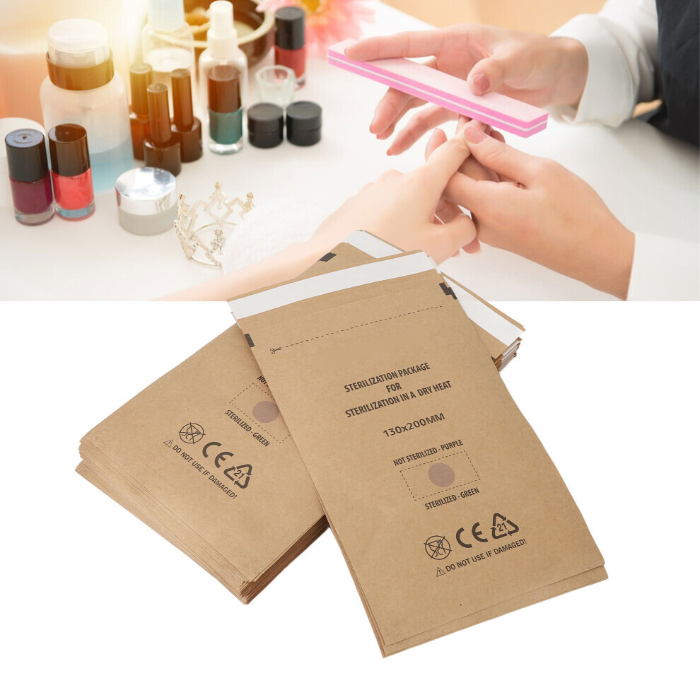 100pcs Nail Cleaning Paper Pouches, Portable, 5.1x7.9in, Disposable