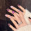 (3142-Short Square, XS) Purple Cat Eye Press On Nails - Medium Length 1