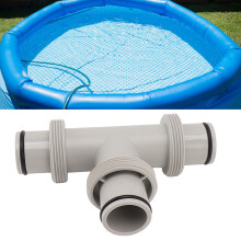 Split 2-in-1 T-Form Poolschlauch-Stopfenventil für Filtersystem, 3,8x18cm