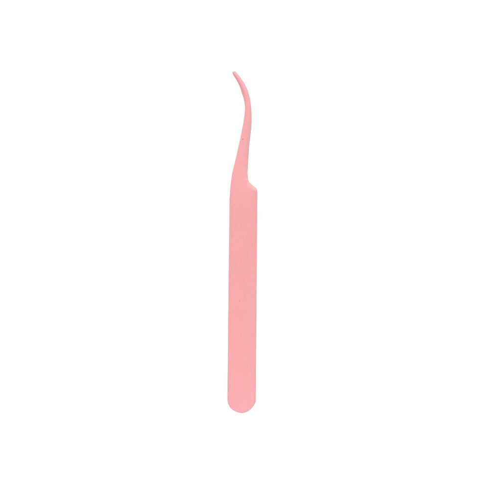 Roc-Electron Pink (Pink) Precision Eyelash Tweezers - Stainless Steel