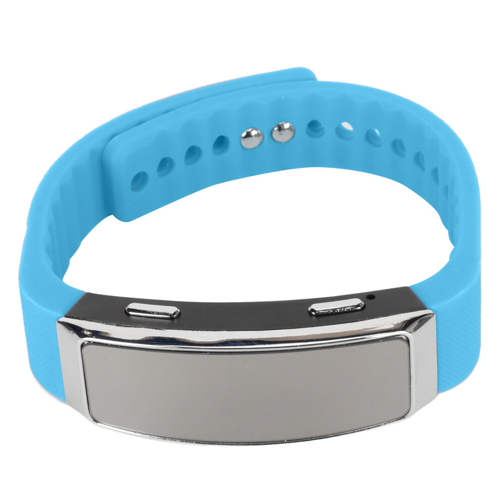 Hd Noise Reduction Voice Recorder Watch 8Gb Tooth Bracelet Blue 8241389307706